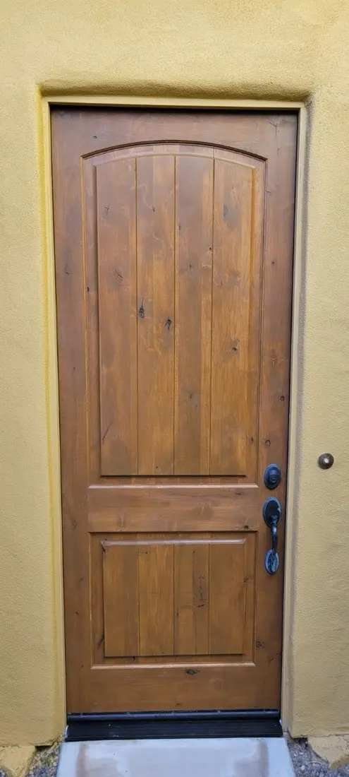 Restored wood front door