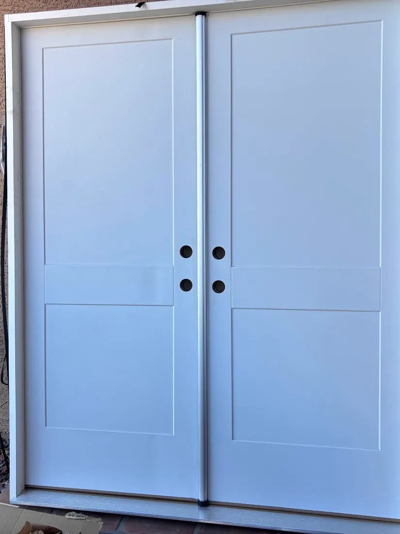 New prehung double doors ready to install