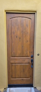 Restored wood front door