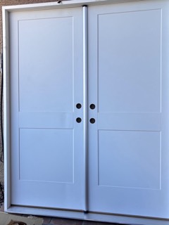 New prehung double doors ready to install
